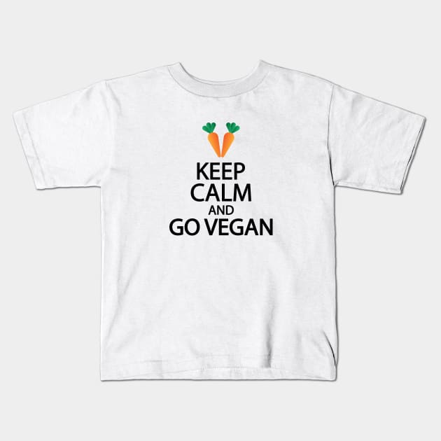 Keep calm and go vegan Kids T-Shirt by It'sMyTime